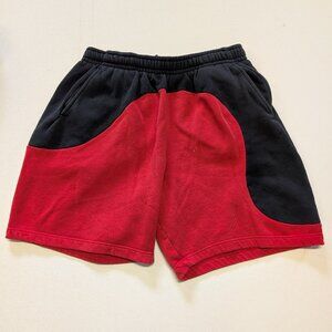 Nike Color Clash Fleece Shorts Red Black DR9856-010 Men's Size XL